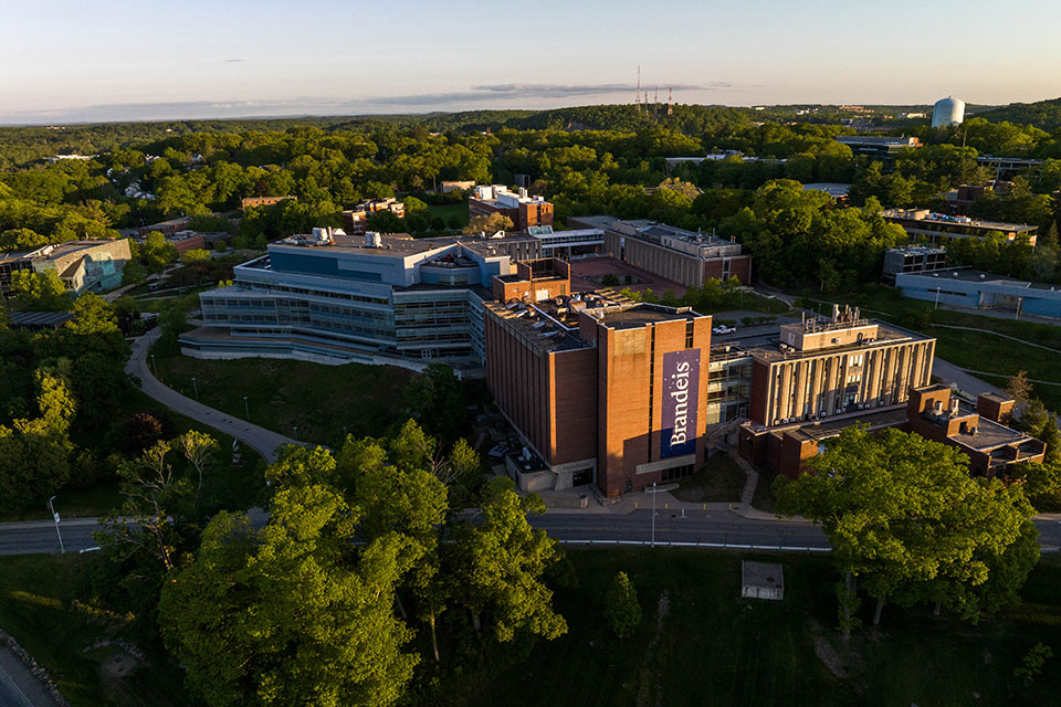 Aerial view of the Brandeis campus