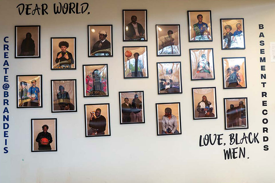 The "Love, Black Men" exhibit in Usdan.