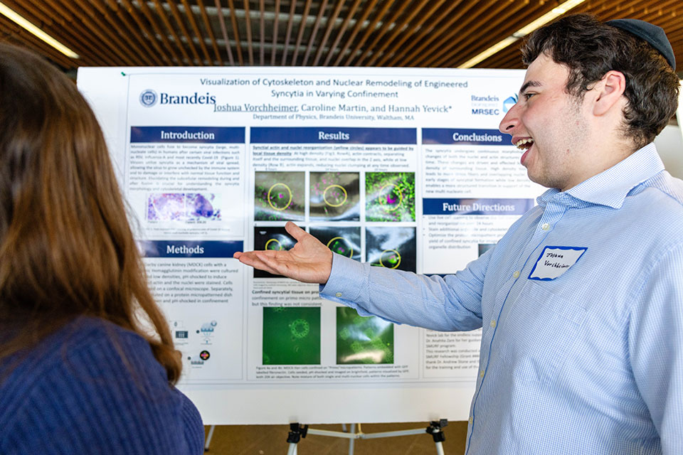Vorchheimer discusses his research poster.