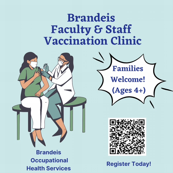 Vaccine clinics on campus, QR code